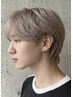 【Men's】デザインカット＋ブリーチメッシュ＋ワンメイクカラーTr￥15000