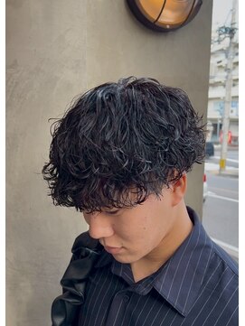エッジ(EDGE) 大分メンズ刈り上げマッシュ波巻きスパイラルパーマスタイル