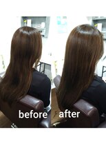 コルテ 倉敷西坂店(CoRte.)&nbsp;【before/after】思わず見惚れる、うるツヤロング/小顔カット