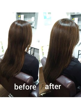 コルテ 倉敷西坂店(CoRte.) 【before/after】思わず見惚れる、うるツヤロング/小顔カット