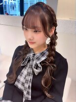 オモチャ 銀座(OMOCHA)&nbsp;韓国風ガーリー♪リボンツインアレンジ/リボンヘア