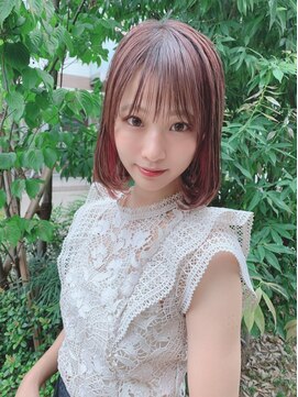 イース バイ アンブルリュクス 北千住(Ease by amble luxe) 前髪くびれイメチェンイヤリングカラーラベンダーカラー