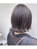 モカブラウン_マロンベージュ Aラインボブ かきあげ
