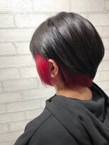 ビス ヘア アンド ビューティー 西新井店(Vis Hair＆Beauty)&nbsp;20代30代大人かわいいインナカラーレッドイヤリングカラー