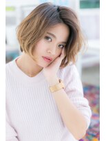 ミック ヘアアンドメイク アップ 駒込店(miq Hair&Make up)&nbsp;外国人風グラデーションカラー無造作かき上げヘアb1