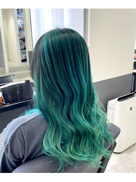 シエラ 心斎橋(CIERA.) CIERA.バレイヤージュカラー×グリーン