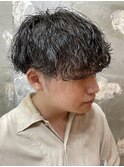 メンズカットパーマ波巻ツイストスパイラルパーマ札幌大通