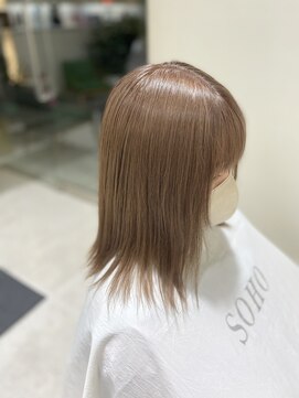 ソーホー SOHO 彦根店 ブリーチ×ミルクティーベージュ