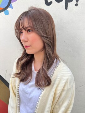 ナナナパレナ 梅田店(nanana parena) ショコラアッシュヘルシースタイル/顔まわりレイヤーミディアム