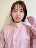 艶髪ピンクブラウンシースルーバング外ハネボブ☆くびれボブ
