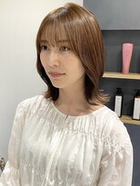 ラミエバイメルト 下北沢(lamie by melt)&nbsp;花田/ボブ/セミディ/カール/くびれボブ/シアーカラー/ベージュ