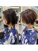 バンプ ギンザ(BUMP GINZA) 白髪ぼかし/絶壁解消/大人ショートボブ/山口