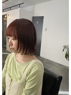 ルヴェルヘアー(Revel hair) レイヤーボブ × ボルドーカラー