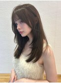 韓国ヘア似合わせレイヤーカット前髪顔周りカット大人美人