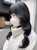 ラレイ ハラジュク(Lalei harajuku)&nbsp;【白石】ブリーチなしブルーブラック艶カラー寒色カラー原宿学割