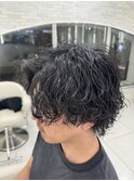 "縦落ちツイストスパイラルパーマメンズパーマ波巻きツイスパ "