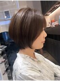 ウェーブミディアム似合わせカットメルティカラーショート/柏柏