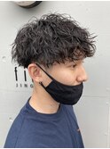 大宮波巻きスパイラルパーマツイストパーマメンズマッシュウルフ