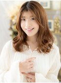 細めハイライトS字カールゆるふわセミディc7川口20代30代40代