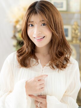 カバーヘア ブリス 川口(COVER HAIR bliss) 細めハイライトS字カールゆるふわセミディc7川口20代30代40代