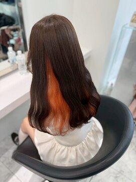 ベレーザシェルト(Beleza scelto) 15203ブリーチ＆インナーカラーアプリコットオレンジカラー