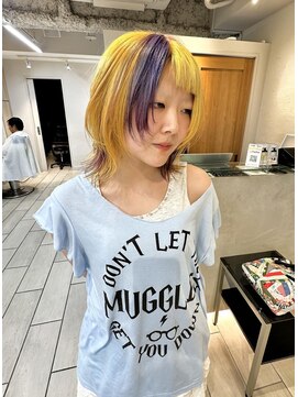 テトラ バイ ネオリーブ 横浜西口店(tetra by neolive) ダブルカラー　デザインカラー　ハッシュカット　ウルフ