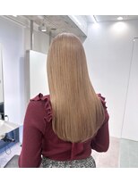 サンクマーケット 渋谷(cinq MARKET)&nbsp;ブリーチカラーハイトーンカラーヘーゼルベージュモカベージュ