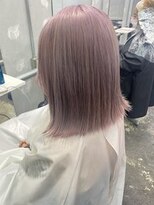 ゲーム 渋谷店(GAME)&nbsp;ピンクベージュ/ダブルカラー/シンプルストレート/髪質改善/原宿