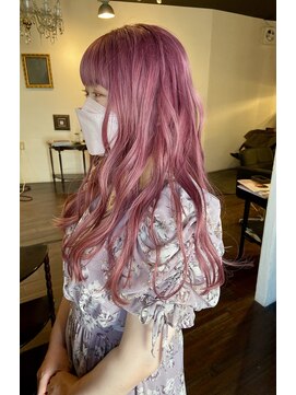 エーダブリューヘアー 三軒茶屋(aW hair) いちごミルクカラー