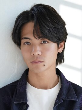 ログ(LOG) ナチュラルセンターパート ニュアンスパーマ メンズ 大人 高松