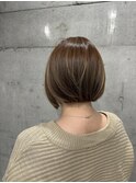 レイヤーボブ/ハイライト/ショートボブ/髪質改善/前下がりボブ
