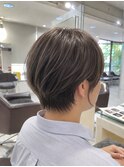 丸みショート×ナチュラルハイライト