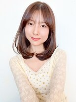 ファナ(fha-na) ☆ 韓国風 ミディアムレイヤー シースルーバング☆イメチェン