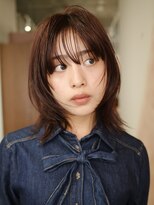 ピュー(Piu-)&nbsp;【レイヤーカット/川村晃雅】顔周りカット/ボルドーカラー