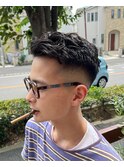 MEN’S HAIRハイライトマッシュパーマ〈理容室〉東浦和メンズ