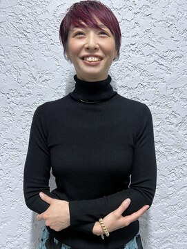 ラウンジ モリオ イケブクロ(Lounge MORIO Ikebukuro) 【morio池袋】赤紫カラーピクシーショート♪