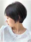 30代40代大人女性/前髪ありショートボブ/ショートヘア/髪質改善