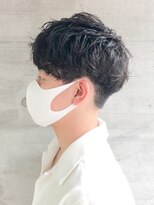 ブロッサム 上尾店(Blossom)&nbsp;爽やかマットショート☆ビジネス刈り上げツーブロックブラック