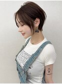 ボブヘア/レイヤーカット/ウェットヘア/オリーブベージュ/表参道