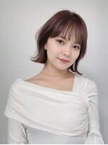 似合わせ透明感カラーショートボブレイヤー顔周り