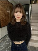 【新潟/古町】ミディアムレイヤー　くびれ巻き　韓国巻き