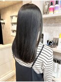 福山美容室Caary ツヤツヤ髪質改善ストレートうる艶ロング10代