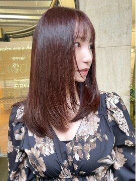 ラグーン 原宿 表参道(LAGOON) 美髪艶髪メルティカラーピンクブラウンレイヤーセミディ