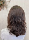 ニュアンスパーマくせ毛風ウェーブセミロング×艶髪20代30代40代