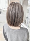 ショート切りっぱなしボブ・グレージュ【豊見城・南風原】