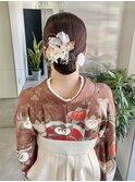卒業式シニヨンヘア♪