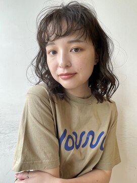 ガーデン 銀座(GARDEN) デジタルパーマ　ブルーブラック　ニュアンスパーマ　イメチェン