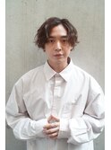 かき上げヘア　ニュアンスマッシュ　サイドパート　ビジネス