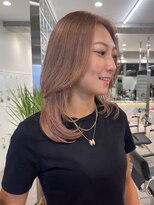ミルクティーベージュダブルカラーハイトーンカラーレイヤー韓国