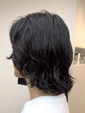 フィフスパーク(fifth PARK) 渋谷メンズミディアムメンズボブウルフ緩めスパイラルパーマ